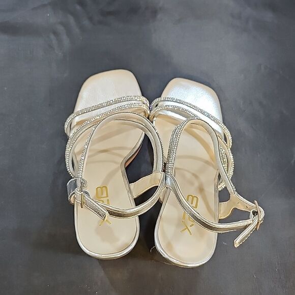 BRAND X2B WOMEN'S ALLYY-5N EMBELLISHED OPEN TOE BLOCK HEEL SANDALS - Picture 6 of 16